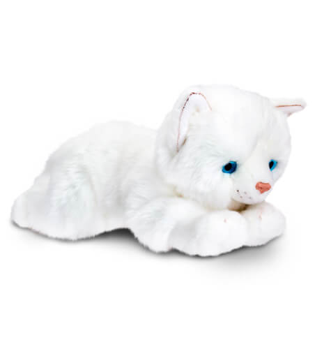 Plyšová mačka biela